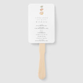 Watercolor Seashells Beach Minimal Wedding Program Handwaaier (Voorkant)