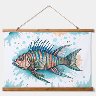 Watercolor Serie: Lionfish Hangend Wandkleed
