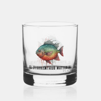 Watercolor Serie: Piranha Whisky Glas