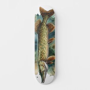 Watercolor Serie: Snoek Skateboard