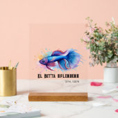 Watercolor Series: Betta Fish Acryl Bord (Huwelijk)