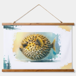 Watercolor Series: Blowfish Hangend Wandkleed