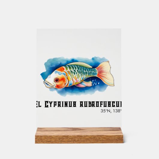 Watercolor Series: Koi Fish Acryl Bord (Voorkant)