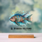 Watercolor Series: Lionfish Acryl Bord (Neutraal)