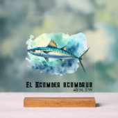 Watercolor Series: Mackerel Acryl Bord (Neutraal)