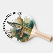 Watercolor Series: Pike Tafeltennisbatje (Zijkant)