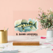 Watercolor Series: Zander/Walleye Acryl Bord (Huwelijk)