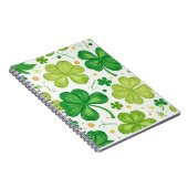 Watercolor Shamrock Pattern Notitieboek (Rechterzijde)