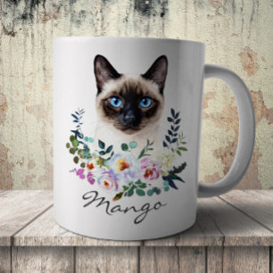 Watercolor Siamees Kat Koffiemok