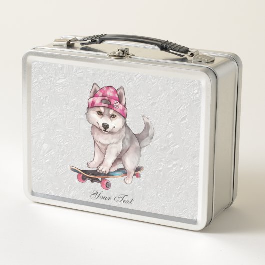 Watercolor Siberian Husky Metal Lunch Box (Voorkant)
