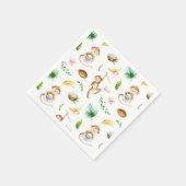 Watercolor Silly Monkeys Servet (Hoek)