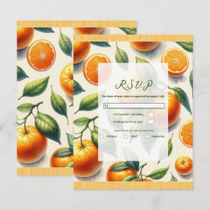Watercolor Sinaasblad Huwelijks RSVP Kaart