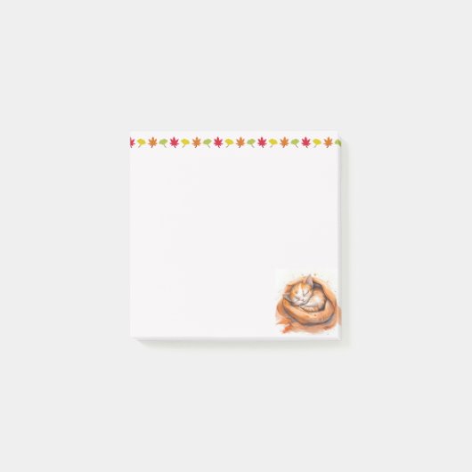 Watercolor Sleeping Cat Post-it® Notes (Voorkant)
