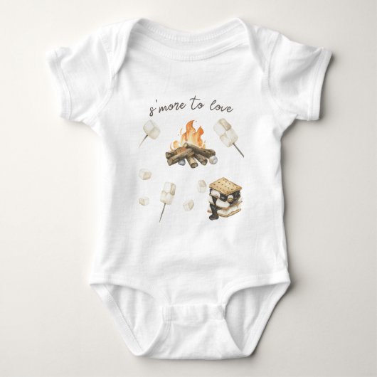 Watercolor S'more Baby Shower  Romper (Voorkant)