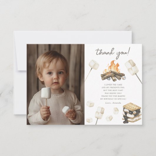 Watercolor S'more Fun Merci d'anniversaire (Devant)