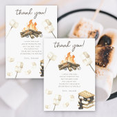 Watercolor S'more Fun Merci d'anniversaire