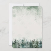 Watercolor Sneeuw Dennenbos Kaart (Achterkant)