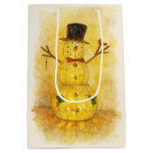Watercolor Snowman Medium Cadeauzakje (Achterkant)