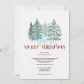 Watercolor Snowy Pine Trees  Kaart (Voorkant)