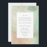 Watercolor Soft Pastel Beach Wedding Invitation<br><div class="desc">Cet invitation d'aquarelle rêveuse est totalement romantique brossé avec de simples lave ombré étonnants de couleurs de vert, cet invitation est une oeuvre d'art. Il n'est pas surprenant que ce beau style de peinture douce se traduit parfaitement en un bel invitation doux pour un mariage de destination, idéalement - un...</div>