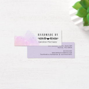 Watercolor Spat Waterdruppel Oorbellen Displaykaar Mini Visitekaartjes