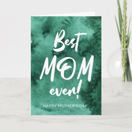 watercolor splash meilleure maman jamais la carte (Devant)