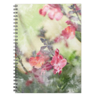 Watercolor spring flowers notitieboek