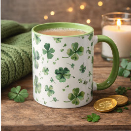 Watercolor St. Patrick's Day Pattern Giant Mok