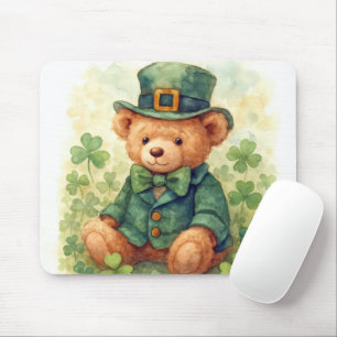 Watercolor St. Patrick's Day Teddybeer Muismat