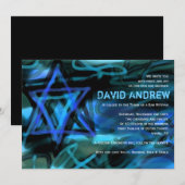 WATERCOLOR STAR Bar Invitation Bat mitzvah (Devant / Derrière)