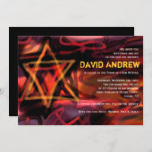 WATERCOLOR STAR Bar Invitation Bat mitzvah (Devant / Derrière)