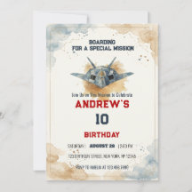 Watercolor Stealth Jet Fighter Verjaardag