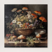 Watercolor Still Life with Musrooms Puzzle
