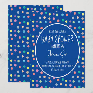 Watercolor Stippen Geschilderde Baby Shower Kaart