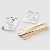 Watercolor stoffig blauwe blad Dawna2 Handwaaier (Niet-gemonteerd)