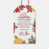 Watercolor Stovetop Holiday Simmering Potpourri Cadeaulabel (Voorkant)