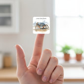 Watercolor Strandkrab, op maat gemaakt Vierkante Sticker