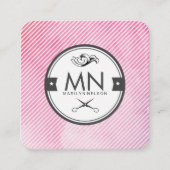 Watercolor Stripes Fancy Stylet Étiquette (Devant)