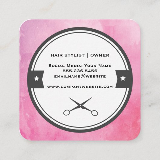 Watercolor Stripes Fancy Stylet Étiquette (Dos)