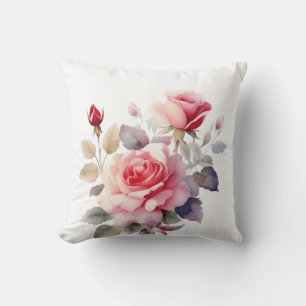 Watercolor Stunning Bloomende Rozen Kussenhoes Kussen