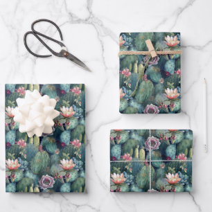 Watercolor Succulent Inpakpapier Vel