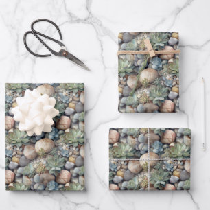 Watercolor Succulent Inpakpapier Vel