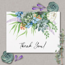 Watercolor Succulente Bloemboeket Boho Bruiloft