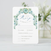 Watercolor Succulents Garden Wedding Carte RSVP (Debout devant)