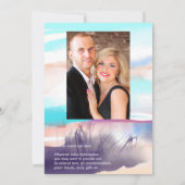 Watercolor Summer Beach Mariage Invitation (Dos)