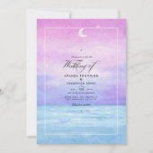 Watercolor Summer Beach Mariage Invitation (Devant)