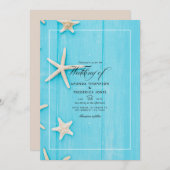 Watercolor Summer Beach Mariage Invitation (Devant / Derrière)