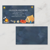 Watercolor Summer Camp Cartes de contact (Devant / Derrière)