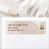 Watercolor Summer Garden Gnome Étiquette amusant (En situation)