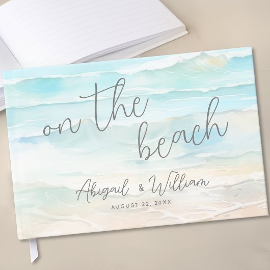 Watercolor Summer On The Beach Wedding Gastenboek